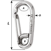 Wichard Symmetric Carabiner Hook - Length: 60 mm, Part #2313 trendygifthk